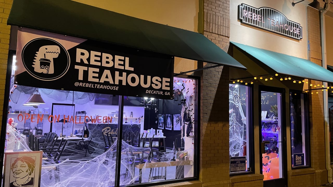 Rebel Teahouse — matcha shop interior or drinks