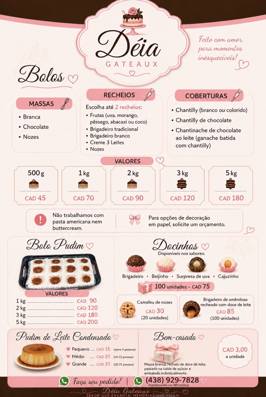 Bolos e Docinhos artesanais