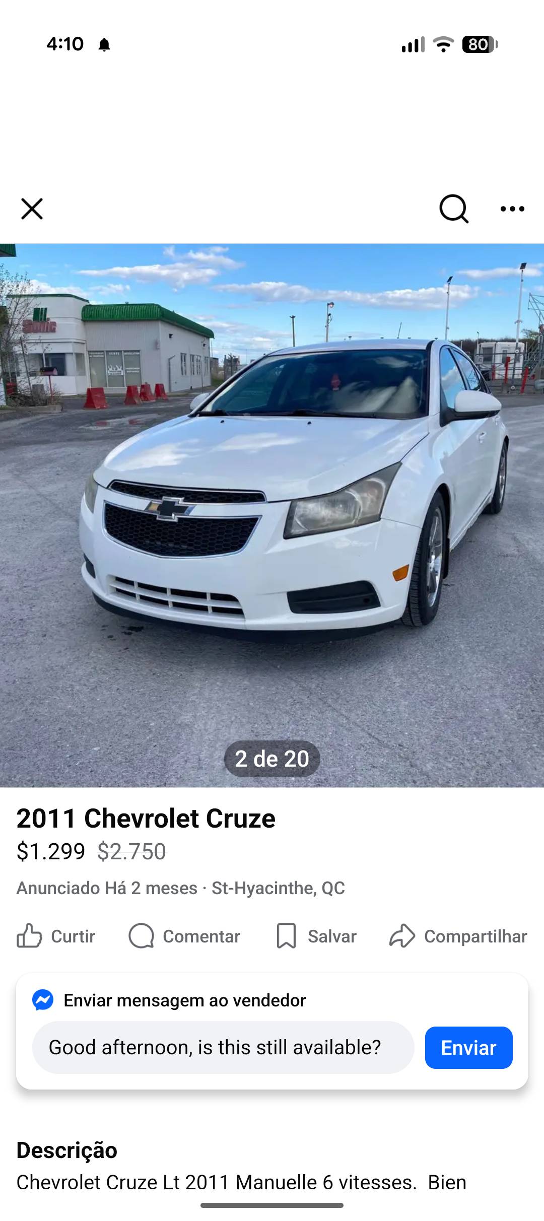 Cruzer 1.4 turbo Manual