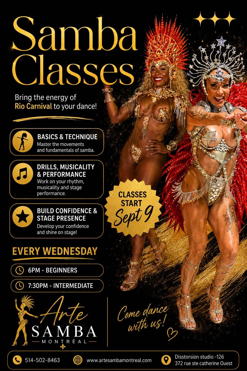 Aulas de Samba no Pé em Montreal – Aula Experimental Gratuita dia 9 de  Setembro!