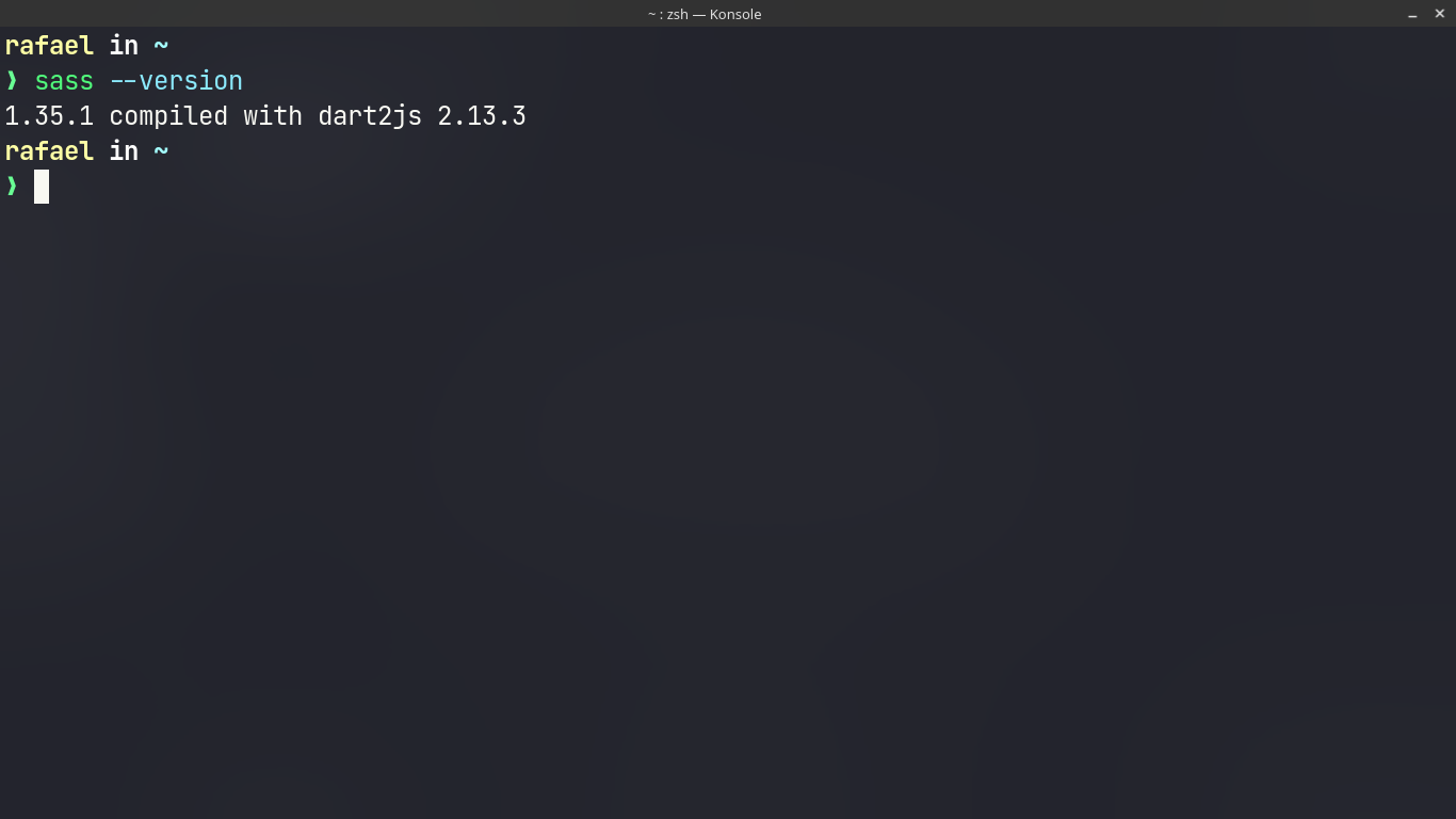 Screenshot do terminal
