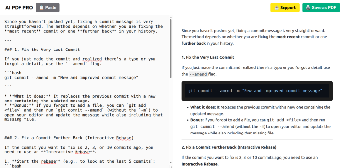 ChatGPT to PDF screenshot