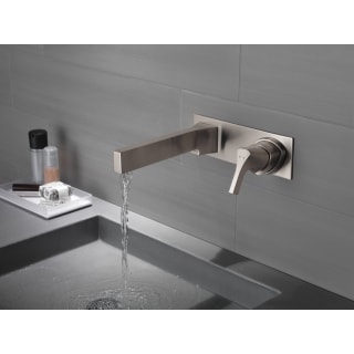 Pacific Plumbing Supply Company  Delta Zura®: Single Handle Wall Mount  Bathroom Faucet Trim in Stainless