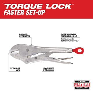 Milwaukee 48-22-3402 TORQUE LOCK Curved Jaw Locking Pliers Set 2 PC
