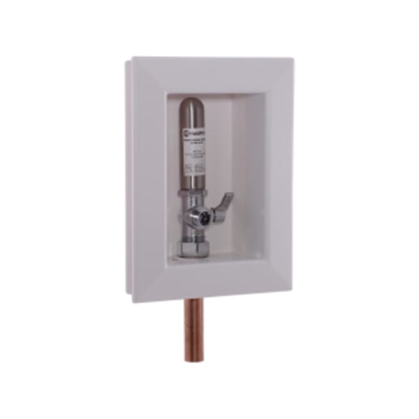 Appliance/Fixture Outlet Box with Hammer Arrestor 1/2" x 3/8" - Copper