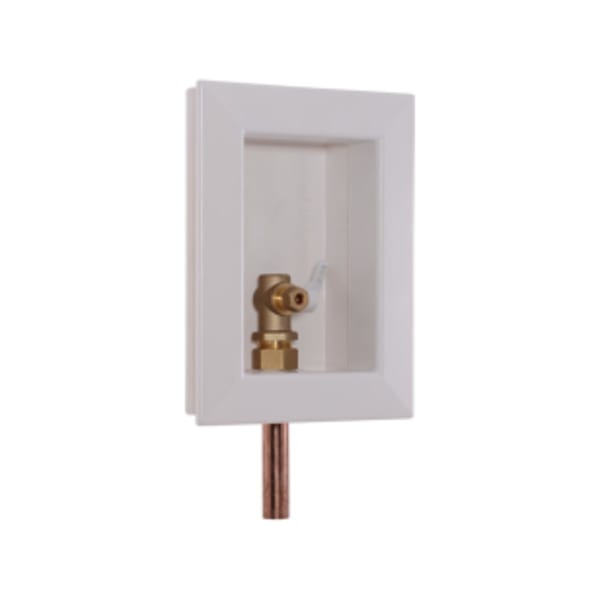 Ice Maker Outlet Box 1/2" x 1/4" - Copper