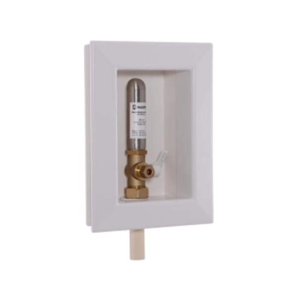 Ice Maker Outlet Box with Hammer Arrestor 1/2" x 1/4" - CPVC