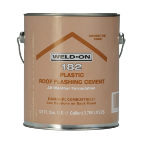 Weld-On 182 Roof Flashing Cement, Dark, 1 Gallon (128 Oz.)