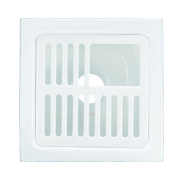 AB&A 60501 Cast-Iron Three-Quarter-Square Floor Sink Grate, 12 by 12 Inches, Porcelain Coated