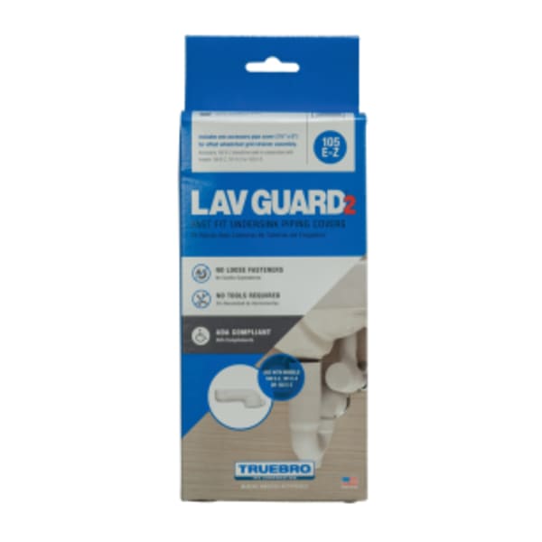 Truebro 82195 Lav Guard 2 100 Series Offset Tailpiece Wheelchair Strainer Assembly, 5 Inch, China White