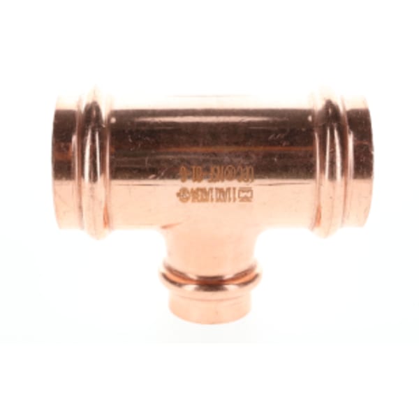 1/2" x 1/2" x 3/4" Copper Press Fittings - Tee P x P x P