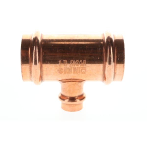 1-1/4" x 1-1/4" x 1/2" Copper Press Fittings - Tee P x P x P