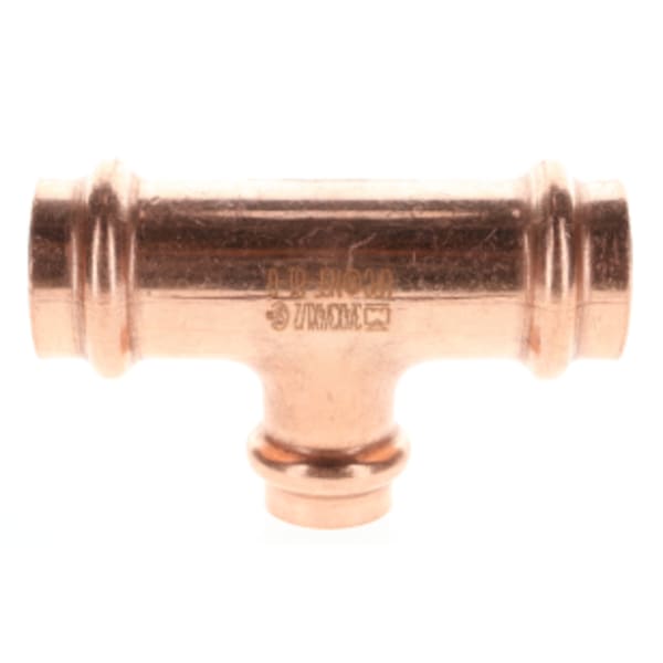 3/4" x 3/4" x 1/2" Copper Press Fittings - Tee P x P x P