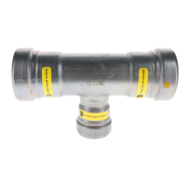 1-1/2" x 1-1/2" x 1" Carbon Steel Press Fittings - Gas - Tee P x P x P