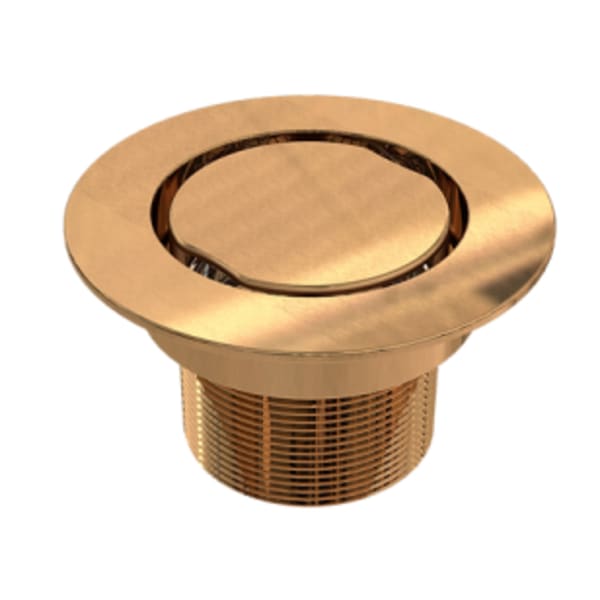 Serenity 4" Flat Round Luxe Bronze Shower Drain Trim Top for Tile Base 2" Outlet