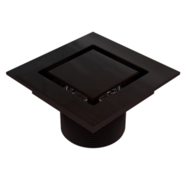 Serenity 4" Flat Square Venetian Bronze Shower Drain Trim Top for Tile Base 2" Outlet