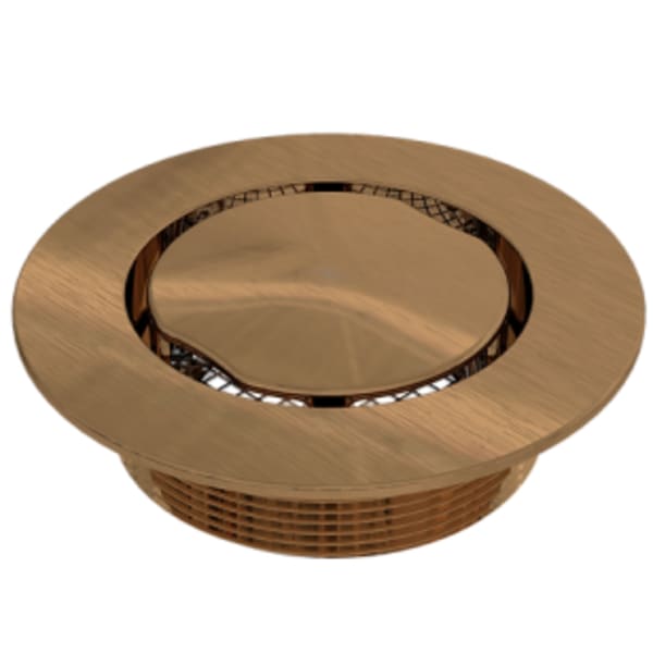 Serenity 4" Flat Round Luxe Bronze Shower Drain Trim Top for Molded Base 3" Outlet