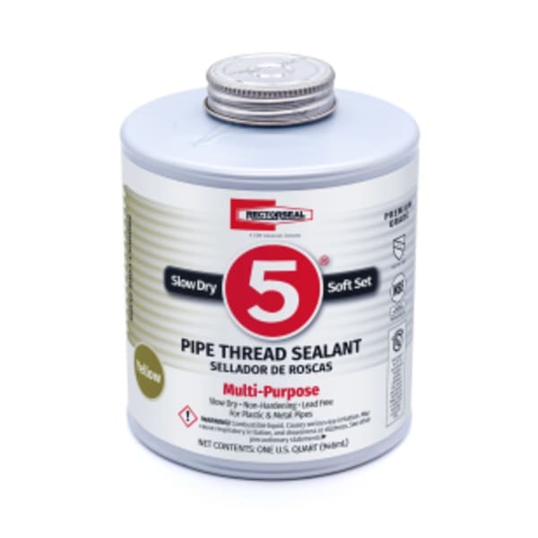 No.5 25300 Pipe Thread Sealant, Soft Setting, Plumbing, 1 Quart