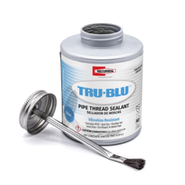 Tru-Blu 31431 Pipe Thread Sealant, Fast-Dry, PTFE Enriched, Plumbing, 1 Pint