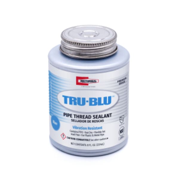 Tru-Blu 31551 Pipe Thread Sealant, Fast-Dry, PTFE Enriched, Plumbing, 1/2 Pint