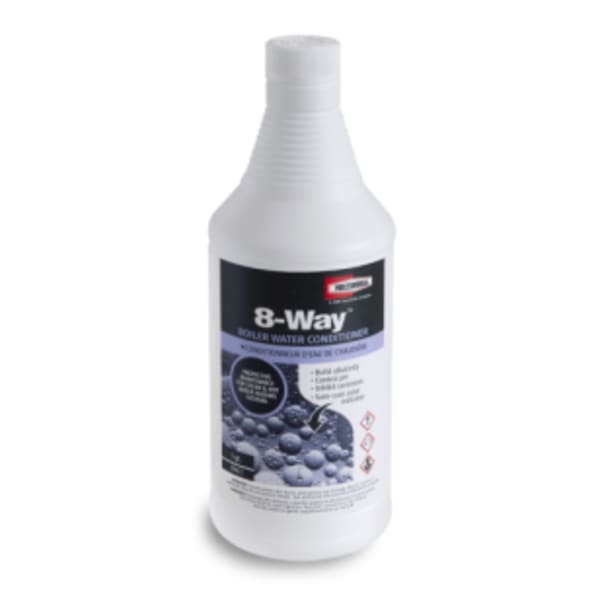 8-Way 68712 Hot Water Systems Cure and Cleaner, No Damage, HVAC, 1 Quart