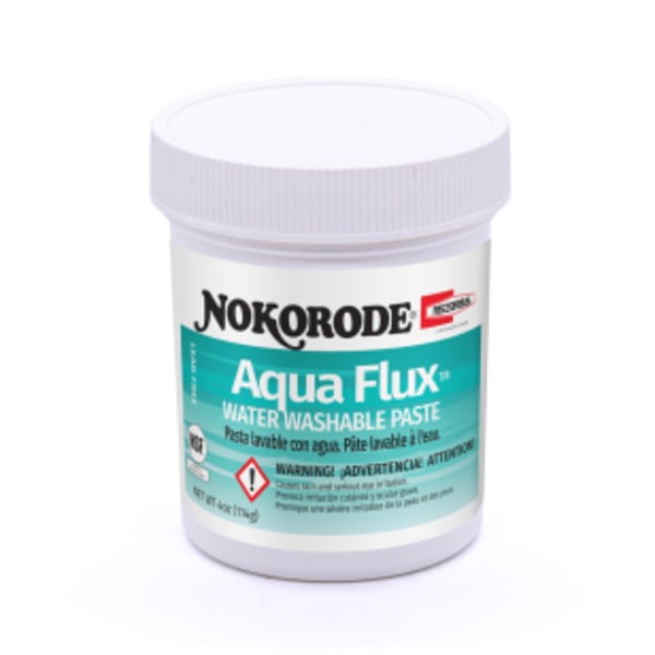 Nokorode 74047 Aqua Flux Paste, Pre-Cleans, Washable, Plumbing, 4 oz.