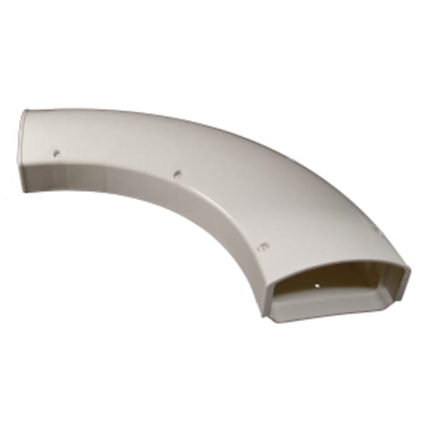 White 4.5" wide 45' elbow to turn 4.5" wide channels 45'. Expands to easily hold multi-zone applications. Shrinkwrapped with 1 extra quick-lock cam screw.