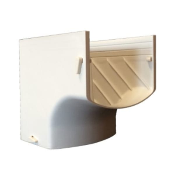 White 4.5" interior 90 (or vertical inside 90) is for inside corners or vertical 90' bend away from the wall with 4.5" wide channel lengths. Use box cutter to trim access for a customized fit to match channel thickness.