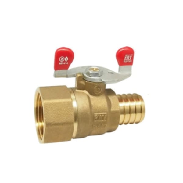 3/4" - (F1807 x FIP) 5008AB PEX Transition Ball Valve - Lead Free