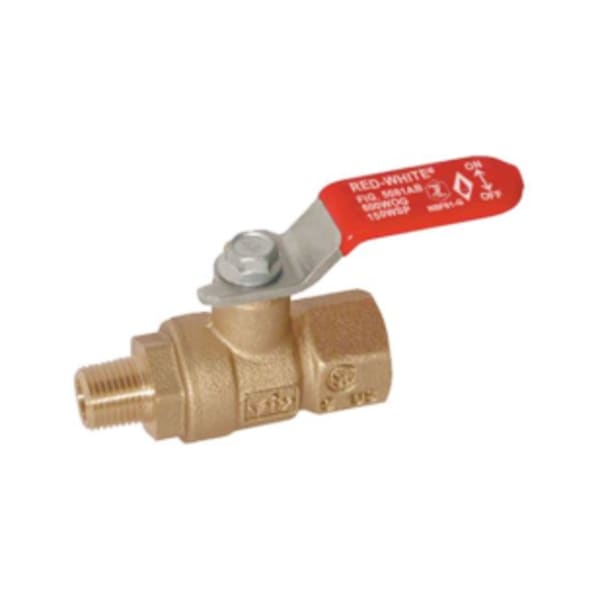 1/8" - (FIP x MIP) 5081AB LF Brass Full Port Mini Ball Valve