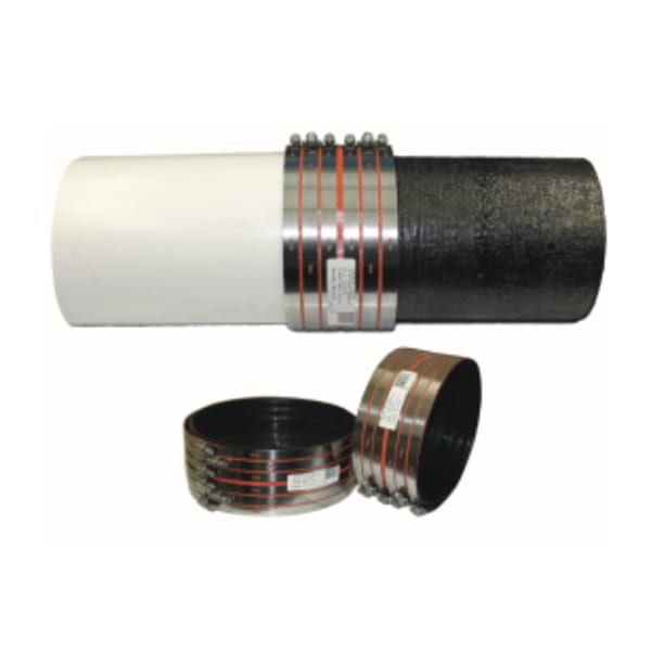 15" Husky 4000 Series Super-Duty stainless steel coupling for joining No-Hub cast iron soil pipe and fittings