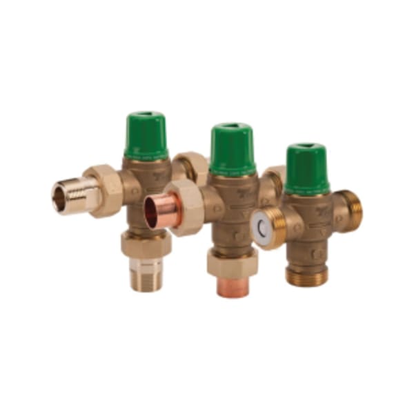 Mixing Valve - Heating only - 1/2” CPVC Union Connections, no ASSE. adjmt 85-176 F, built-in check valve