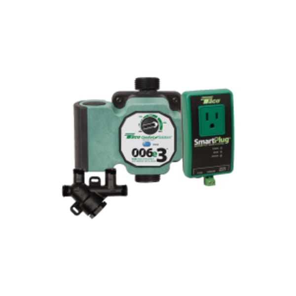 HOT-LINKPLUS-e - ECM Domestic HW Recirculation (006e3 ECM Circulator, SmartPlug Control, Hot-Link Valve), includes 3/4" NPT male & female union , fitting set and (2) 1/2" x 1/2" SS flex hoses. (Sweat or Press 1/2" and 3/4" , fitting sets available/sold separately.)
