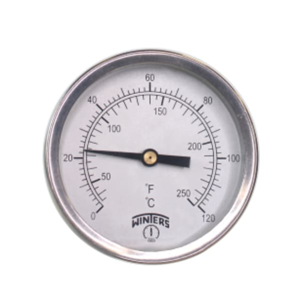 Clamp-On Thermometer, Stem   x  Connection -  30°F to 250°F & 0°C to 120°C