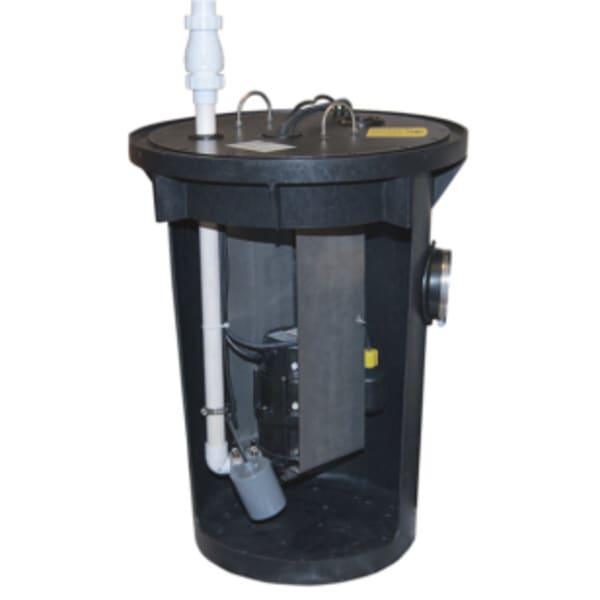 915 SIMPLEX GRINDER PACKAGE SYSTEM WITH AN BN801 with Alarm - Basin 18" x 30" 1/2&1 HP - 1-1/4" NPT, 115 V