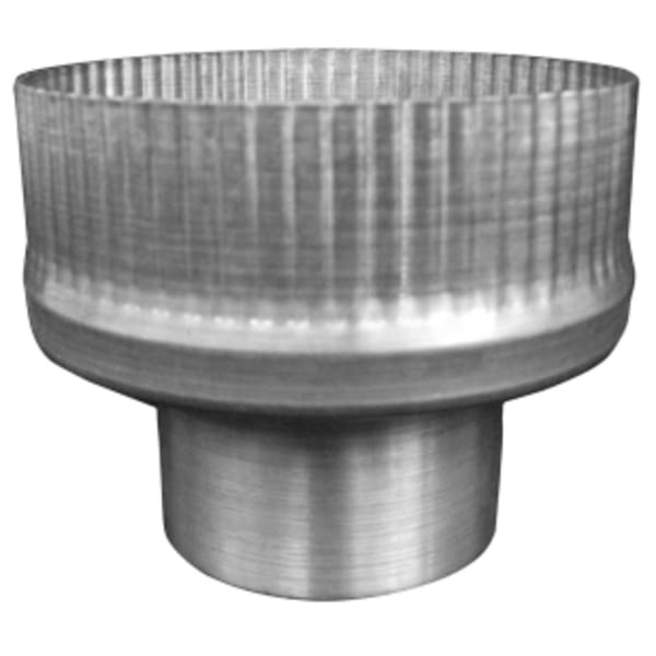 4" x 3" - 26 Gauge Pipe Increasers - Spun Galvanized