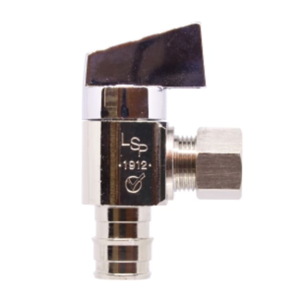 1/2" x 3/8" F1960 x COMP OD Straight Stop - 1/4 Turn