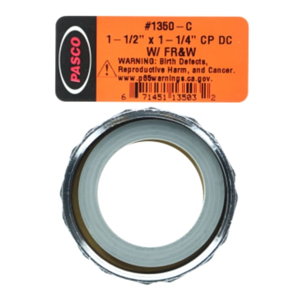 1-1/2" x 1-1/4" Slip Joint Nut w/Ring &