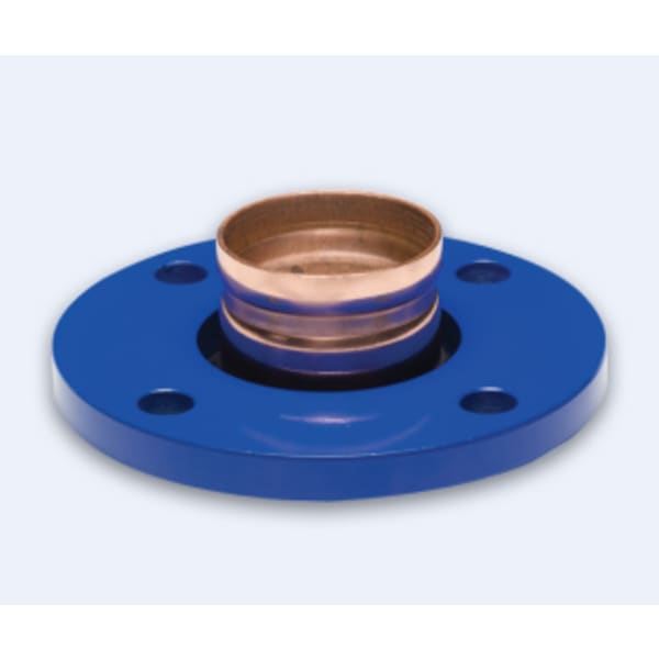 5" Roll Grooved Copper Coated 4-Bolt Flange Adapter 150/125 lb