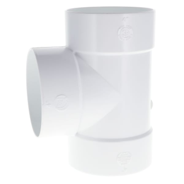 6" Sanitary Tee - Solvent Weld, Sewer & Drain Fitting