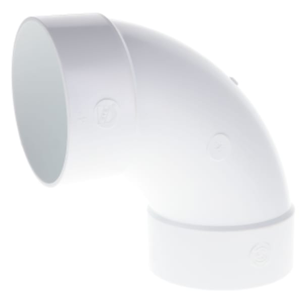 4" 1/4 Bend - 90° - Elbow (Long Sweep) - Solvent Weld, Sewer & Drain Fitting