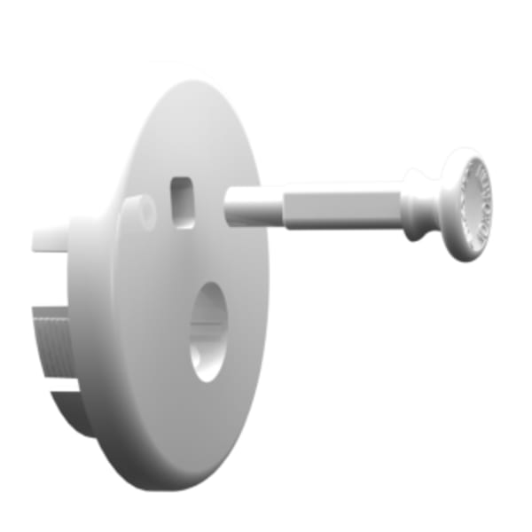 Pull Stop Box™ Trim Kits - White-Paintable (Deep), TRIM KIT-INCLUDES KNOB AND ESCUTCHEON