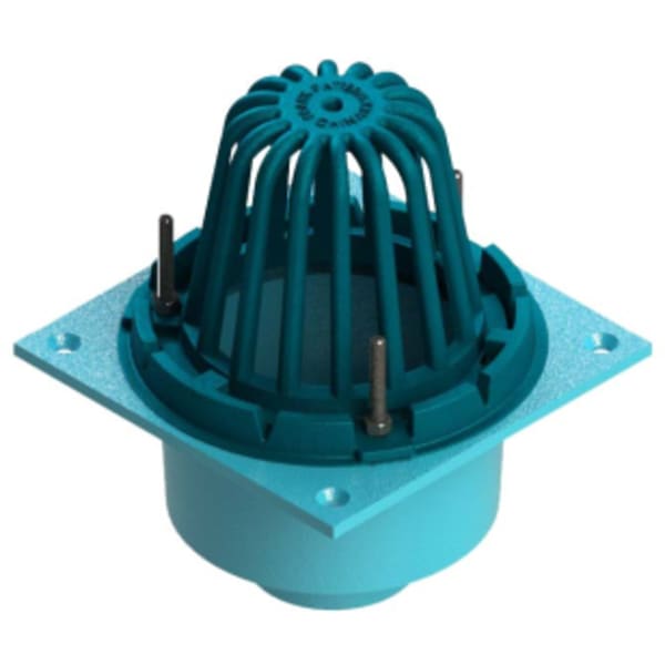 3" No-Hub Roof Drain 8-1/2" Overflow Combinatiion