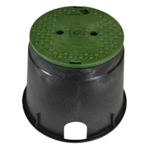 10" Round Standard Series - Black Box / Green Cover, Sewer