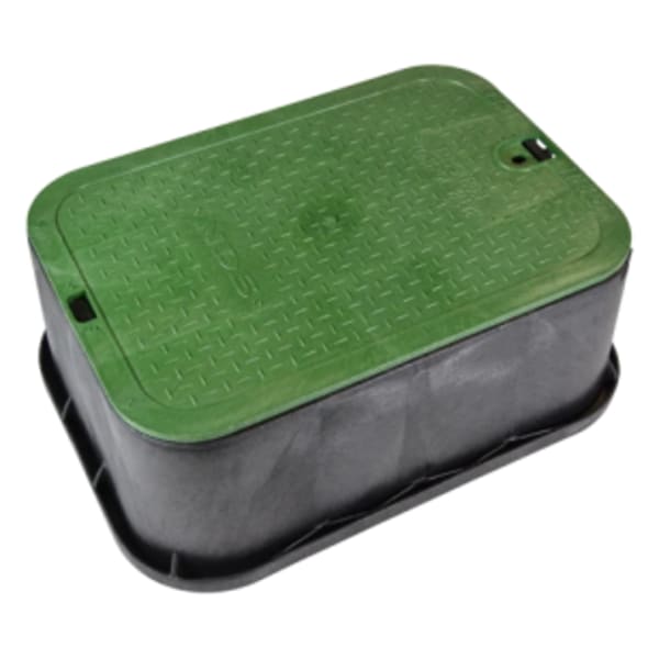 14" x 19" x 6" Standard Series Extension Box - Black Box / Green Cover, ICV