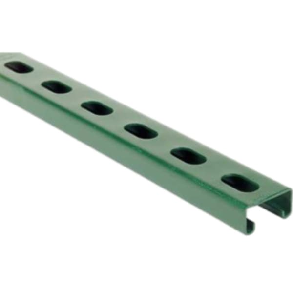 13/16" x 10' Green Strut with Elongated Holes