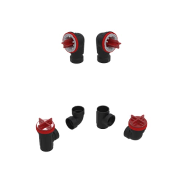 ABS Tub Drain without TESTABLE ROUGH-IN KIT - FULL KIT (Less Pipe with Tee & Elbow)