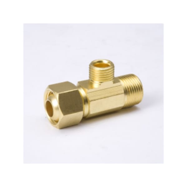 3/8" x 1/4" Extender Tee - Comp, Rough Brass