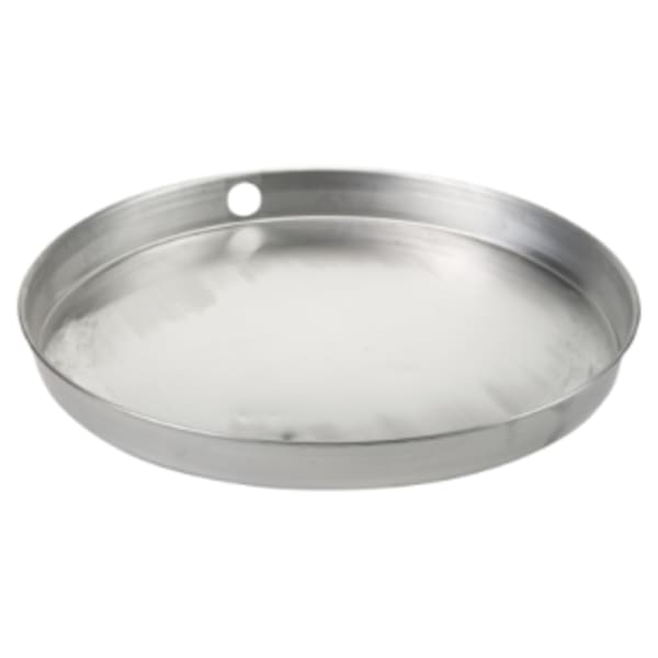 30″ ID x 32″ OD Pan, Aluminum Water Heater Pan, 1″ x 1-1/2″ PVC Drain Connection