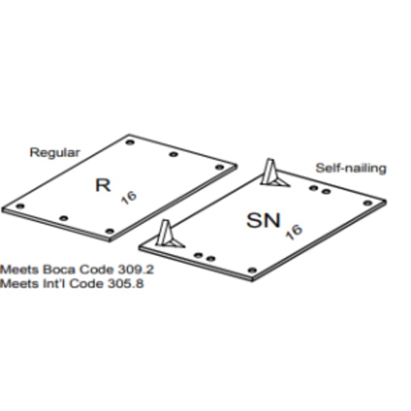 5" x 8" Self Nailing Plate 16ga